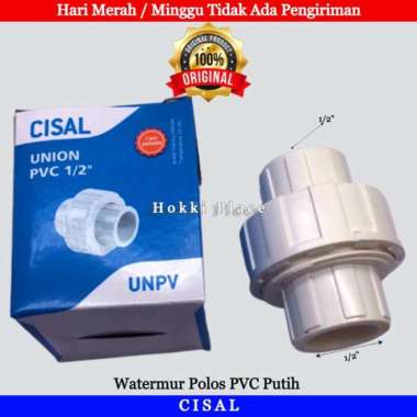 WATERMUR POLOS PUTIH PVC UNION CISAL 1/2 3/4 & 1 INCH WATER MUR 1/2" INCH