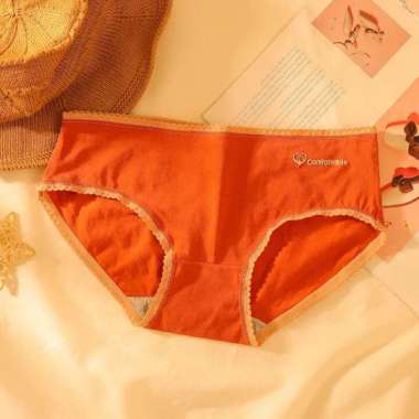 CC CD001 Celana Dalam Wanita Import Super Nyerap Anti Bakteri dan Bahan Halus Lembut dan Enak Orange