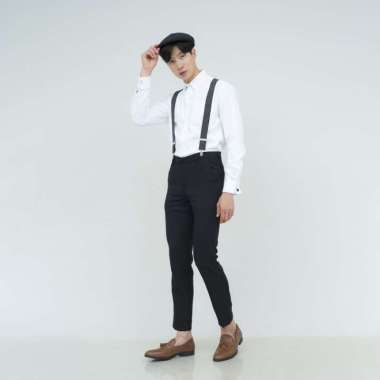 Suspender Tali Jojon Karet ikat pinggang pria dewasa besar A05 Navy