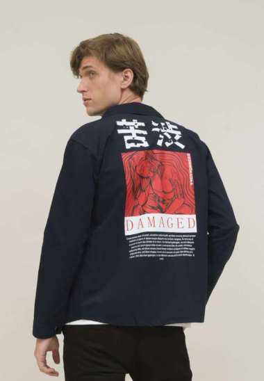 jaket parka trucker pria jacket kanvas unisex DAMAGED houseofcuff XXL