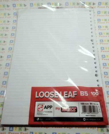 Loose Leaf B5 100 lembar / kertas refill binder 26 holes