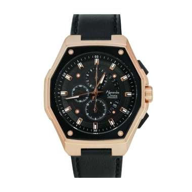 Jam Tangan Alexandre Christie / Alexander Pria Chronograph AC 6599 MC Original Black Rosegold