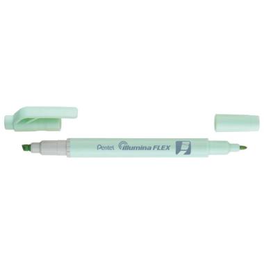 Pentel SLW11 Fitline dan Illumina Flex Highlighter Pastel Green