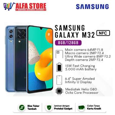 SAMSUNG GALAXY M32 RAM 8/128GB GARANSI RESMI