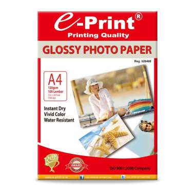 Kertas Foto e-Print Glossy A4 120 gsm Isi 100 pcs