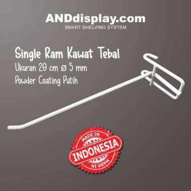 Single ram 20CM tebal coating / gantungan rak tebal 20CM