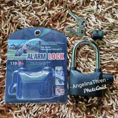 Kunci Gembok Motor Alarm 110db Anti Duplikat