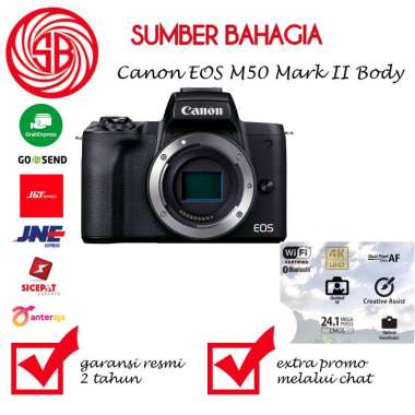 Sumber Bahagia - Canon EOS M50 Mark II Body Only Kamera Mirrorless Black