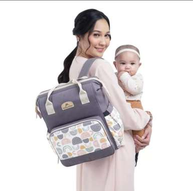 Moms Baby Tas Ransel Wilona Series Grey