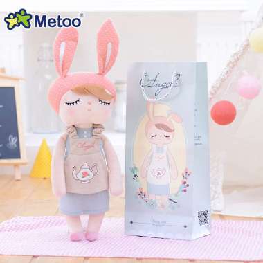 FG Boneka Metoo ORIGINAL Angela, Metoo Kelinci, Panda, Totoro FREE PAPPER BAG METOO POCI PINK