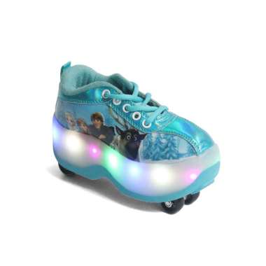 Sepatu anak Sepatu Roda Anak Roda 4 Biru Nyala 28