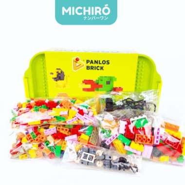 Michiro Mainan Lego Bongkar Pasang Educational Toys Panlos Creator Green