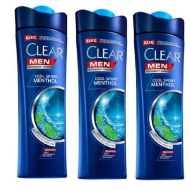 Promo Harga Clear Men Shampoo Anti Dandruff Cool Sport Menthol 320 ml - Blibli