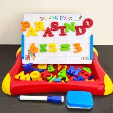 Mainan Papan Tulis Magnetic Learning Case - Drawing Board