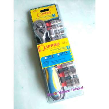 LIPPRO 1/2" 12 PCS SET Kunci Mata Hand Socket Sock Sok Shock 6PT
