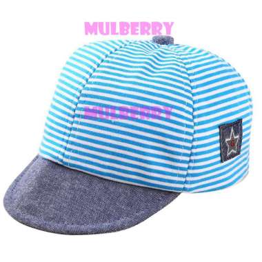 Ch7 Baseball Cap Star Striped / Topi Bayi dan anak Biru
