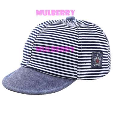Ch7 Baseball Cap Star Striped / Topi Bayi dan anak Navy
