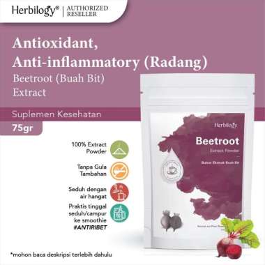 Herbilogy Beetroot Extract Powder Beet Root 75g ( Bubuk Bit )