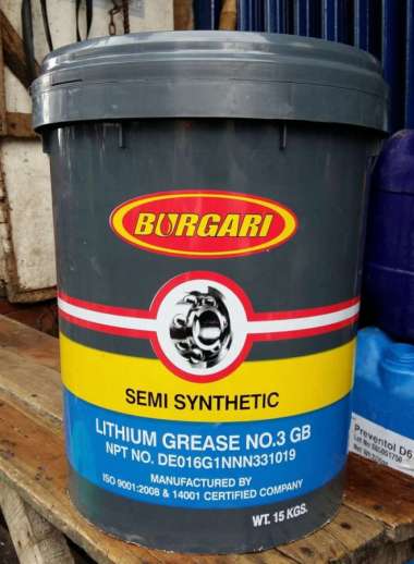 grease burgari lithium no.3 gb hi temp 15kg gemuk bearing 12501