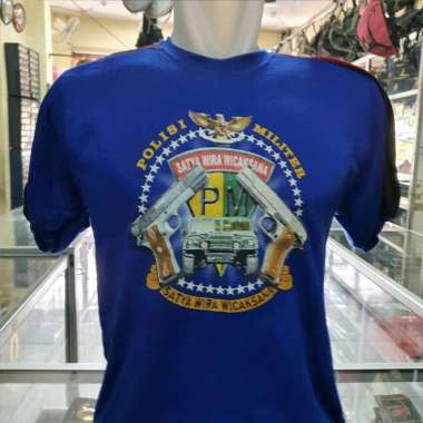 Kaos Kombinasi Polisi Militer Biru Besar - Kaos Polisi Militer Biru pundak tulisan