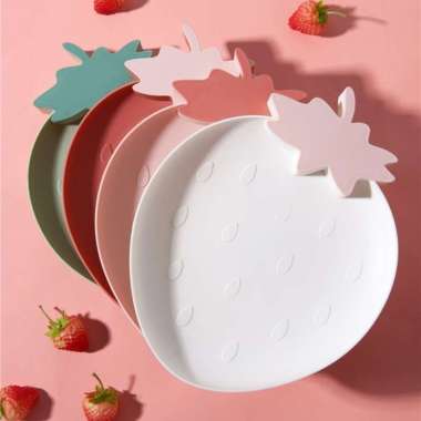 Piring Plastik Tempat Buah Snack Unik Fruit Snack Plate Piring Buah Hijau