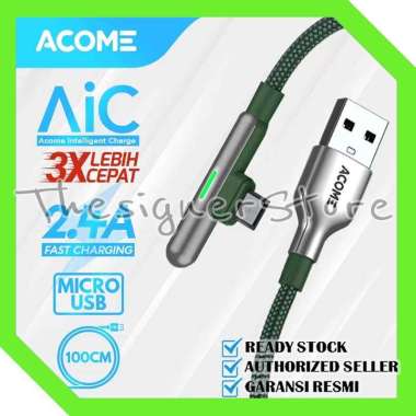 ACOME Gaming Cable Data Fast Charging Kabel Data Micro USB QC3.0 2.4 A Garansi 1 Thn AWM