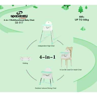 [TERMURAH BAMSâœ¨] Space Baby SB 917 918 Baby Booster & High Chair Kursi Makan Bayi SB917 SB 918 SB 