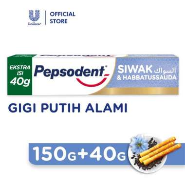 Promo Harga Pepsodent Pasta Gigi Complete 8 Actions Siwak & Habbatussauda 190 gr - Blibli