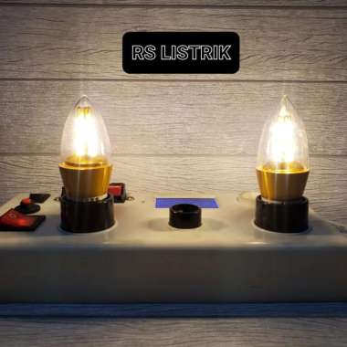 hinomaru Lampu LED Candle 5w 5 watt E27 KUNING filamen 3000k WW