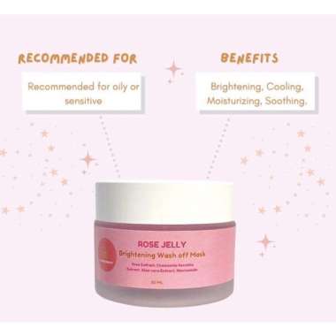 BPOM rose jelly mask dan facial mist glamers beauty x Rose jelly mask