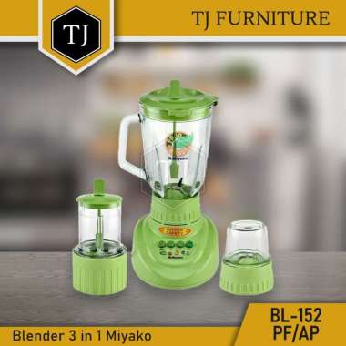 Miyako Blender Plastik 3 in 1 Anti Pecah - BL-152 PF/AP - BL 152 PF AP