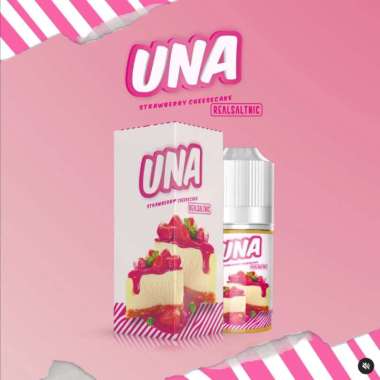 Saltnic UNA Strawberry Cheesecake 12mg 25mg 30ml Liquid Vape Salt Nic Keju 25mg