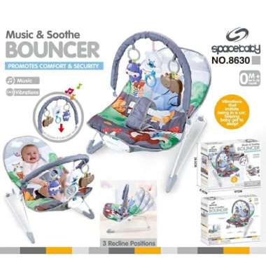 [TERMURAH BAMS✨] BOUNCER SPACEBABY SB 8630 KURSI SANTAI BAYI VIBRATING CHAIR SPACEBABY SB8630 SB 863