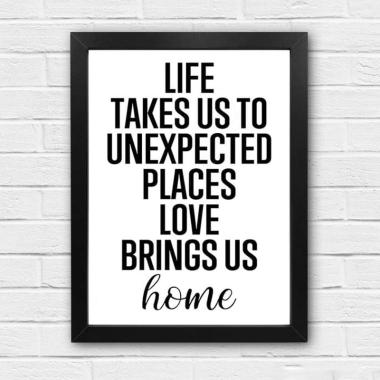Kataku Love Brings Us Home Decor Romantis Hiasan Dinding BLACK