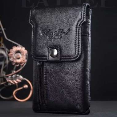 dompet hp kulit sarung hp kulit asli pria cantel pinggang hitam 3227 100 % ORIGINAL Multicolor