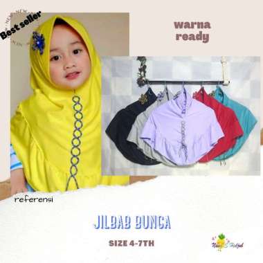 Jilbab Anak Bunga Merah
