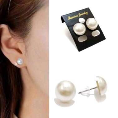 Lylia Pearl Stud Korean Earrings Anting Korea Tusuk Mutiara Handmade