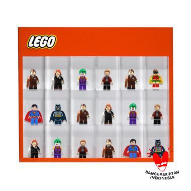 Rak LEGO Minifigures Header isi 18 akrilik - Orange