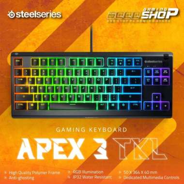 Steelseries Apex 3 TKL - Gaming Keyboard Lavender