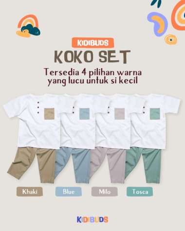 KS003 Koko Set Kidibuds Warna Milo by Afrakids XL