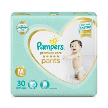 Promo Harga Pampers Premium Care Active Baby Pants M30 30 pcs - Blibli