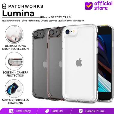 Case iPhone SE 2022 SE3 SE 3 & iPhone 7 & iPhone 8 - Original Patchworks Lumina Clear Casing & Cover