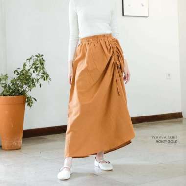 Wavva Skirt / Rok Linen Serut / Rok Wanita Honeygold