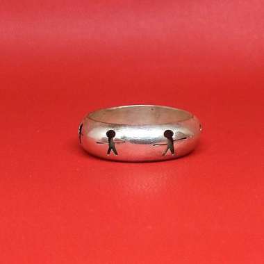 Cincin Ring Perak Silver Bali Lebar Polos Manusia Man Pria Laki Wanita Keren Elegan Custom