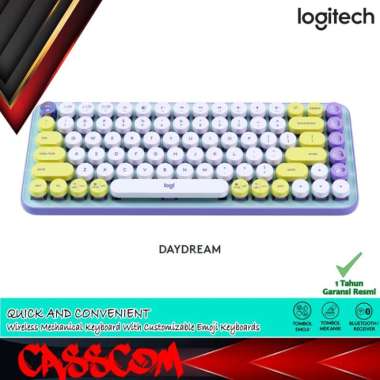 Logitech POP Keys Wireless Mechanical Emoji Keyboard DAYDREAM