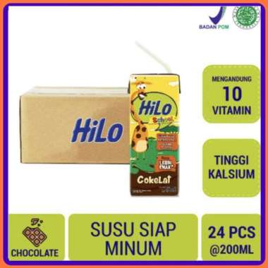 Hilo School Coklat Susu Cair Ready To Drink Rtd 200Ml / 24Pc Murah