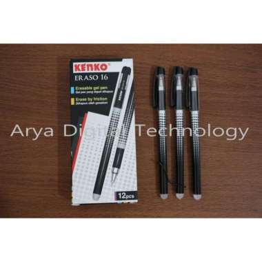 Pulpen Hapus Eraso 16 Kenko Erasable Bisa Dihapus HITAM Murah Bagus