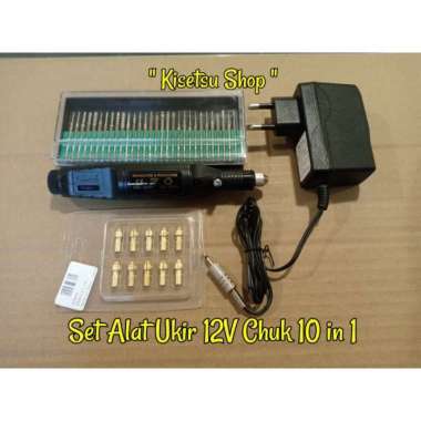 Set Bor Alat Ukir Grafir Arkilik Batu Cincin Piring Keramik 12V Multicolor