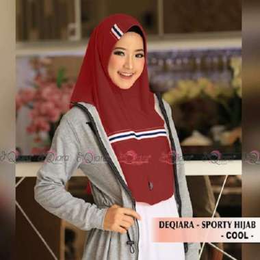 Jilbab Hijab Bergo Instan Sporty Cool List Gowes Olahraga Sport