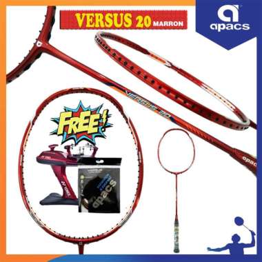 APACS VERSUS 20 RAKET BADMINTON ORIGINAL PAKET 2 MAROON